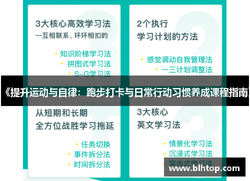 《提升运动与自律：跑步打卡与日常行动习惯养成课程指南》
